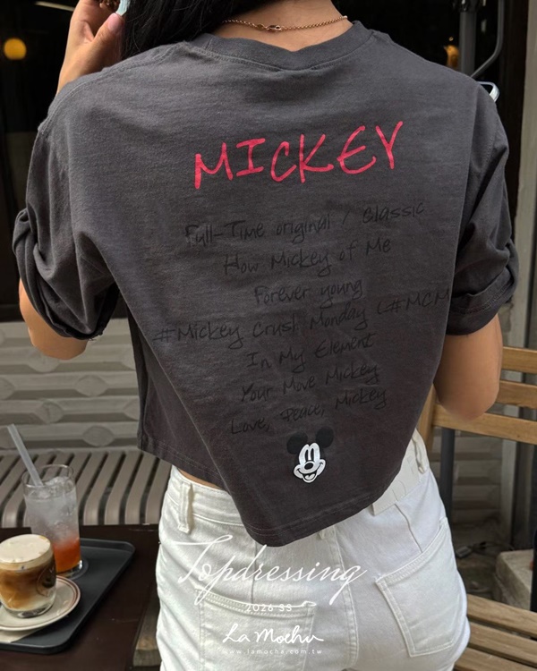 MICKEY字母短袖上衣(花花清單)